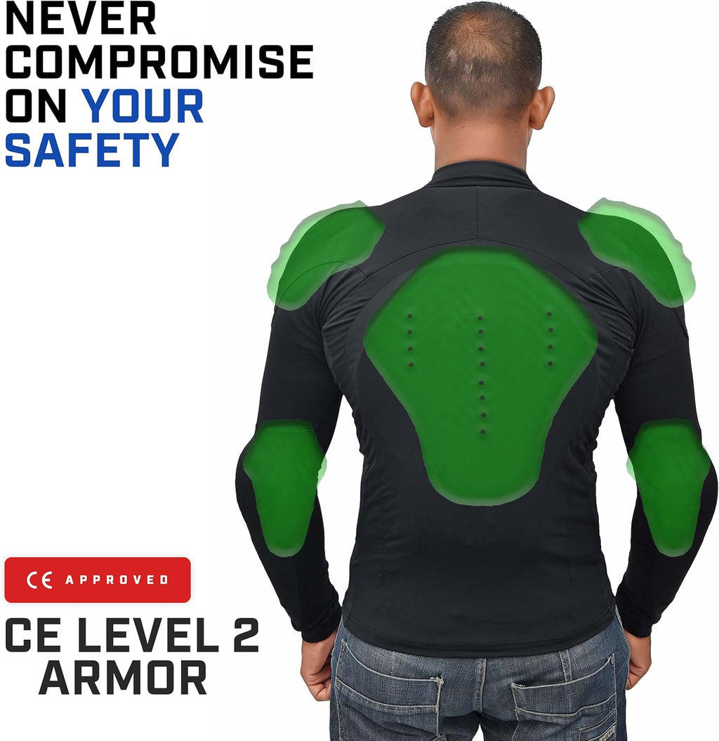 Camisa de Proteção para Moto com Blindagem – Jaqueta Masculina e Feminina para o Verão com Proteções Removíveis Certificação CE