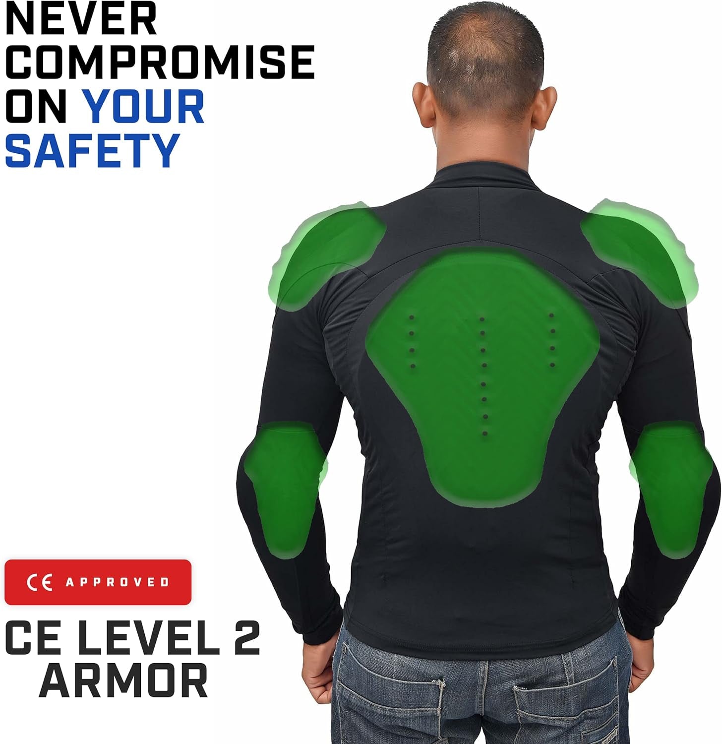 Camisa de Proteção para Moto com Blindagem – Jaqueta Masculina e Feminina para o Verão com Proteções Removíveis Certificação CE
