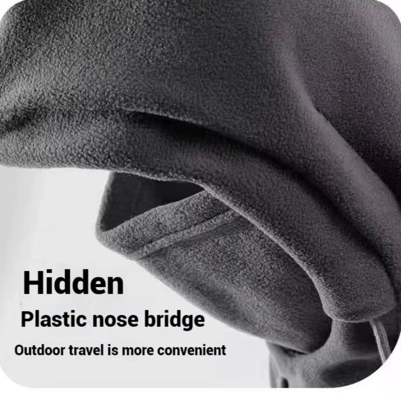 Touca Térmica 3 em 1 com Máscara e Protetor de Pescoço – Balaclava Corta-Vento Unissex para Frio Intenso
