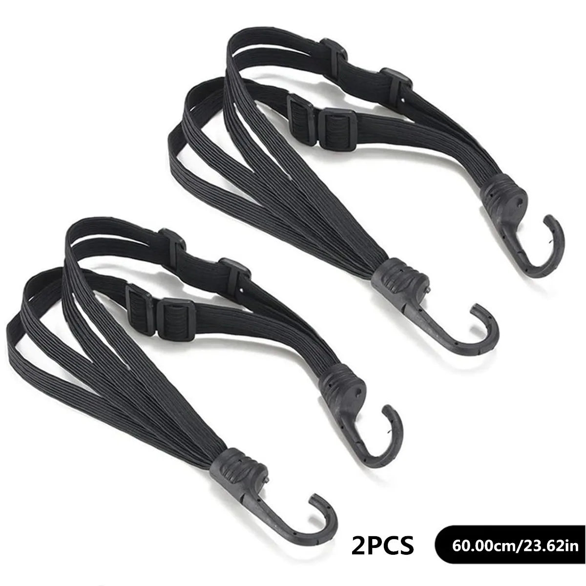 Corda Elástica Retrátil para Bagagem e Capacete de Moto – Extensor Universal com Ganchos