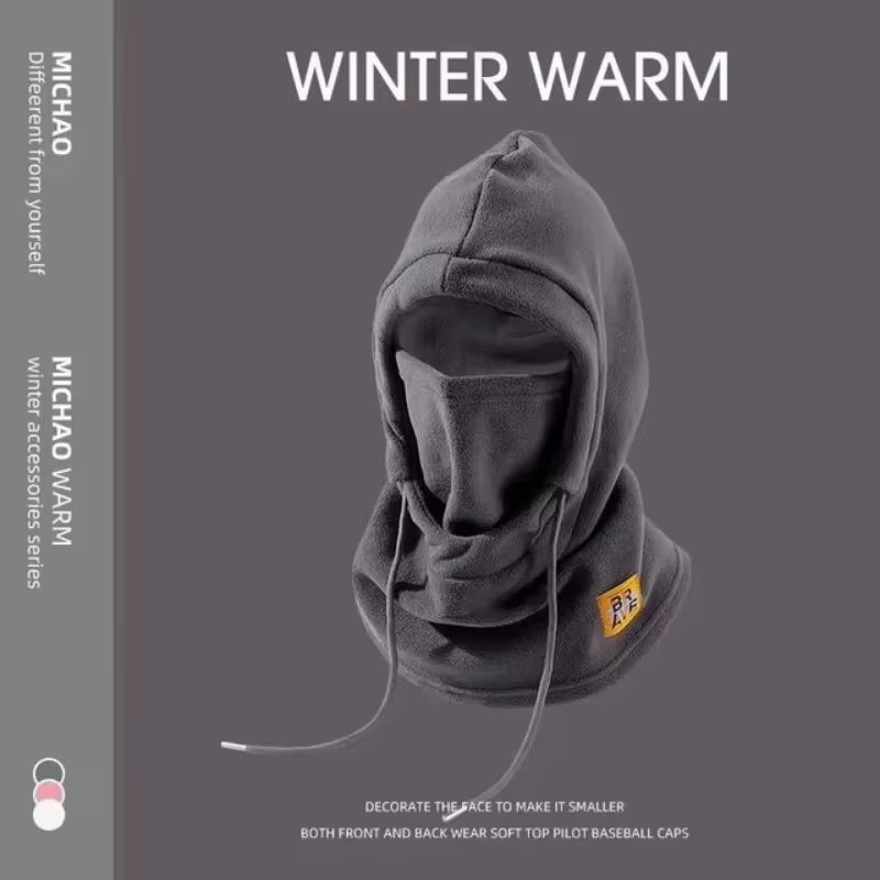 Touca Térmica 3 em 1 com Máscara e Protetor de Pescoço – Balaclava Corta-Vento Unissex para Frio Intenso