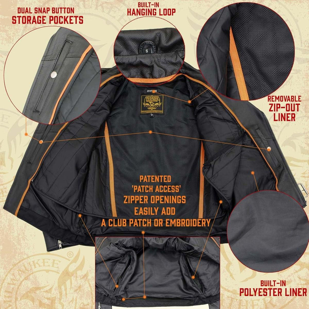 Jaqueta de Couro Masculina Legítimo Estilo Clássico Brando – Jaqueta Motociclista Premium Preta com Ajuste Lateral