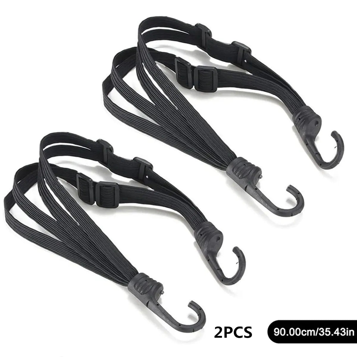 Corda Elástica Retrátil para Bagagem e Capacete de Moto – Extensor Universal com Ganchos