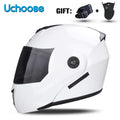 Capacete Modular Escamoteável com Viseira Dupla e Certificação de Segurança DOT – Unissex