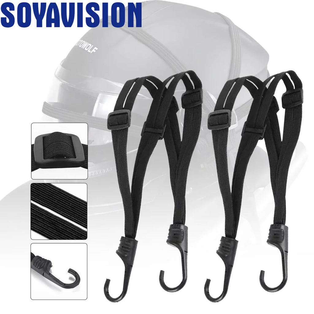 Corda Elástica Retrátil para Bagagem e Capacete de Moto – Extensor Universal com Ganchos