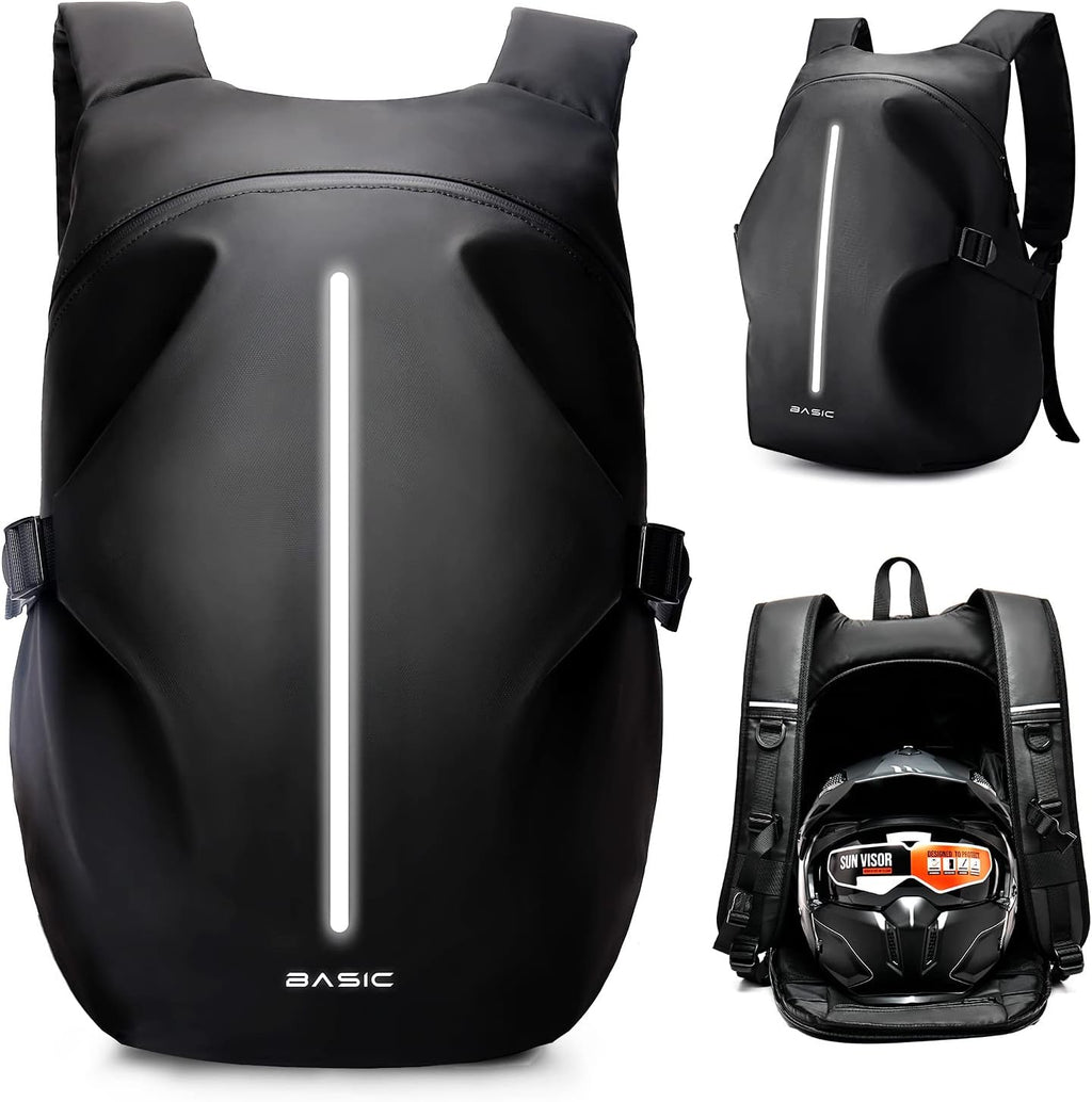 Motorcycle Backpack, Motorcycle Backpacks for Men and Women, Waterproof Motorcycle Backpack, Helmet Bag Bookbag for Riding, Outing