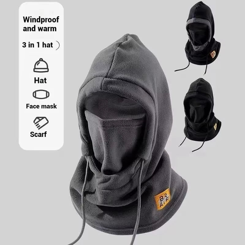 Touca Térmica 3 em 1 com Máscara e Protetor de Pescoço – Balaclava Corta-Vento Unissex para Frio Intenso